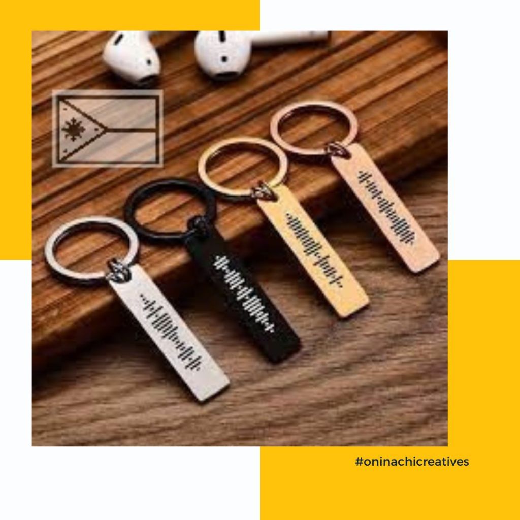 oninachi Drop Code Metal Keychain, Laser engraved spotify code, mores ...