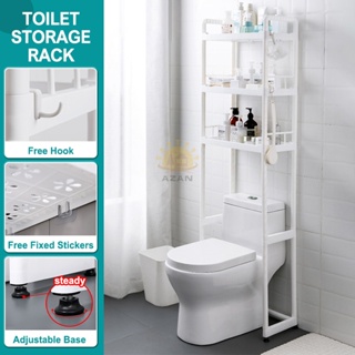 Utility Shelf Punch-free Stick-on Bathroom Organizer Toilet Shelf