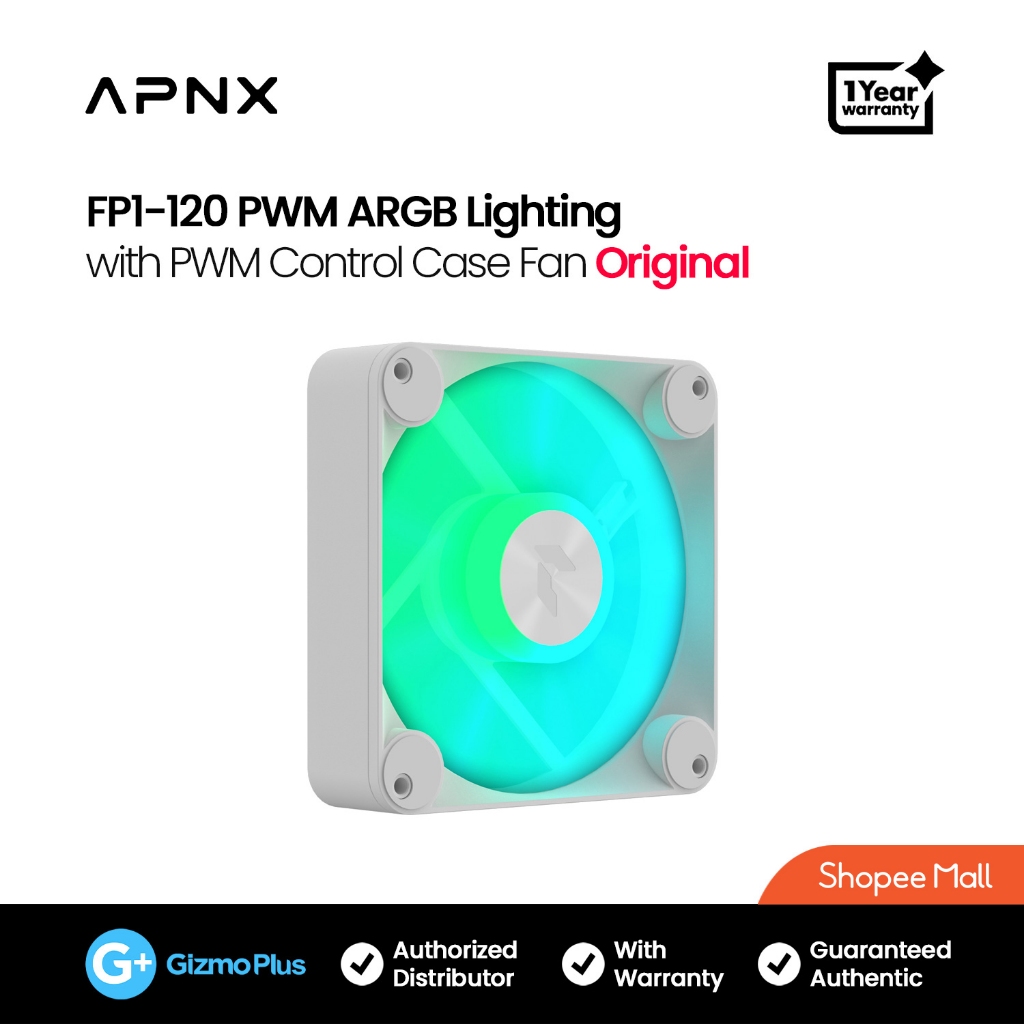 APNX FP1120 PWM ARGB Lighting with PWM Control Case Fan, 120mm 500