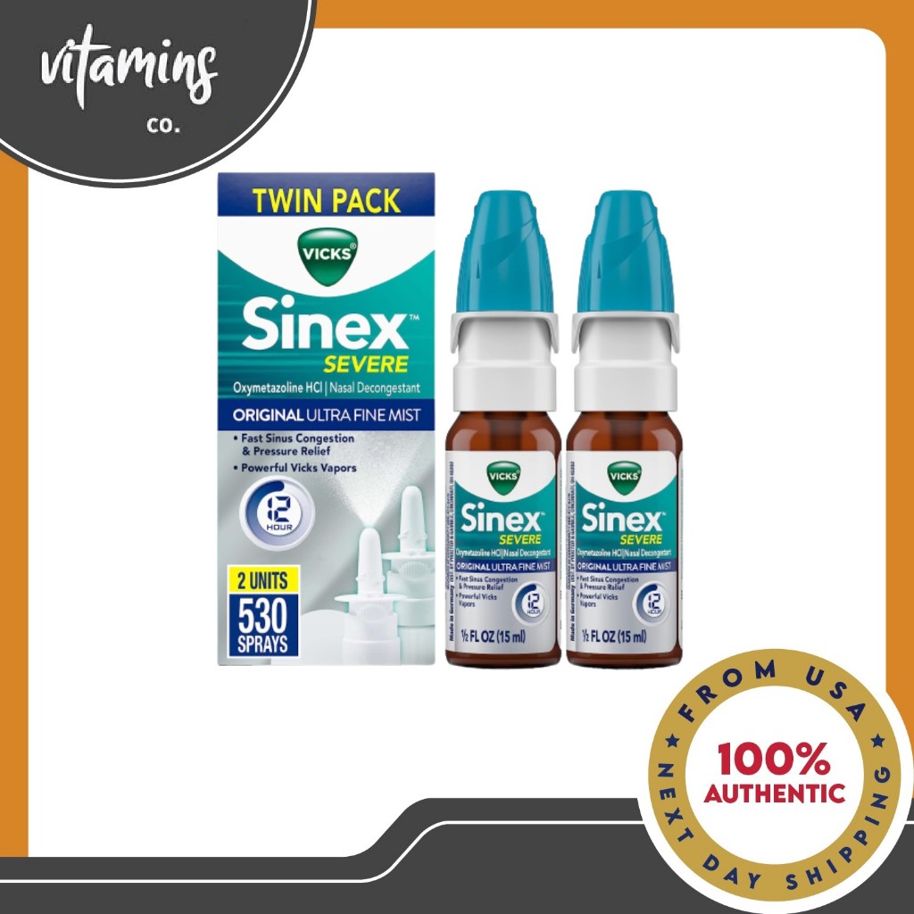 Vicks Sinex SEVERE Nasal Spray Decongestant for Sinus & Pressure Relief