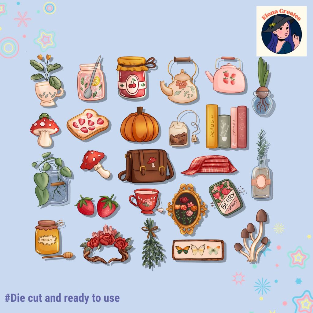 Cottagecore Cozy Stickers For Planners And Journals 25pcs. EC-1058 ...