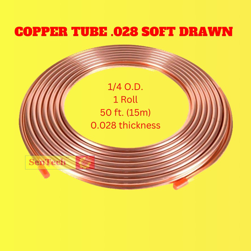 COPPER TUBE 1/4 1 Roll Aircon pipe Shopee Philippines