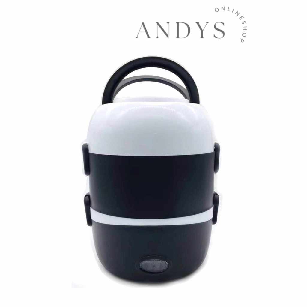 AS Portable Electric Heating Lunch Box Black n White Color | Shopee