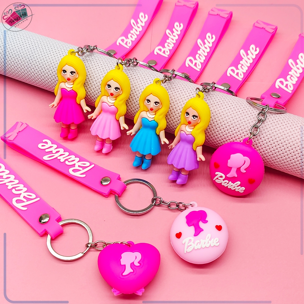 Barbie Doll Rubber Key chain Barbie Heart Shape Backpack Pendant ...
