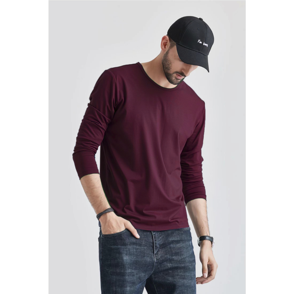 Maroon long sleeve dri clearance fit