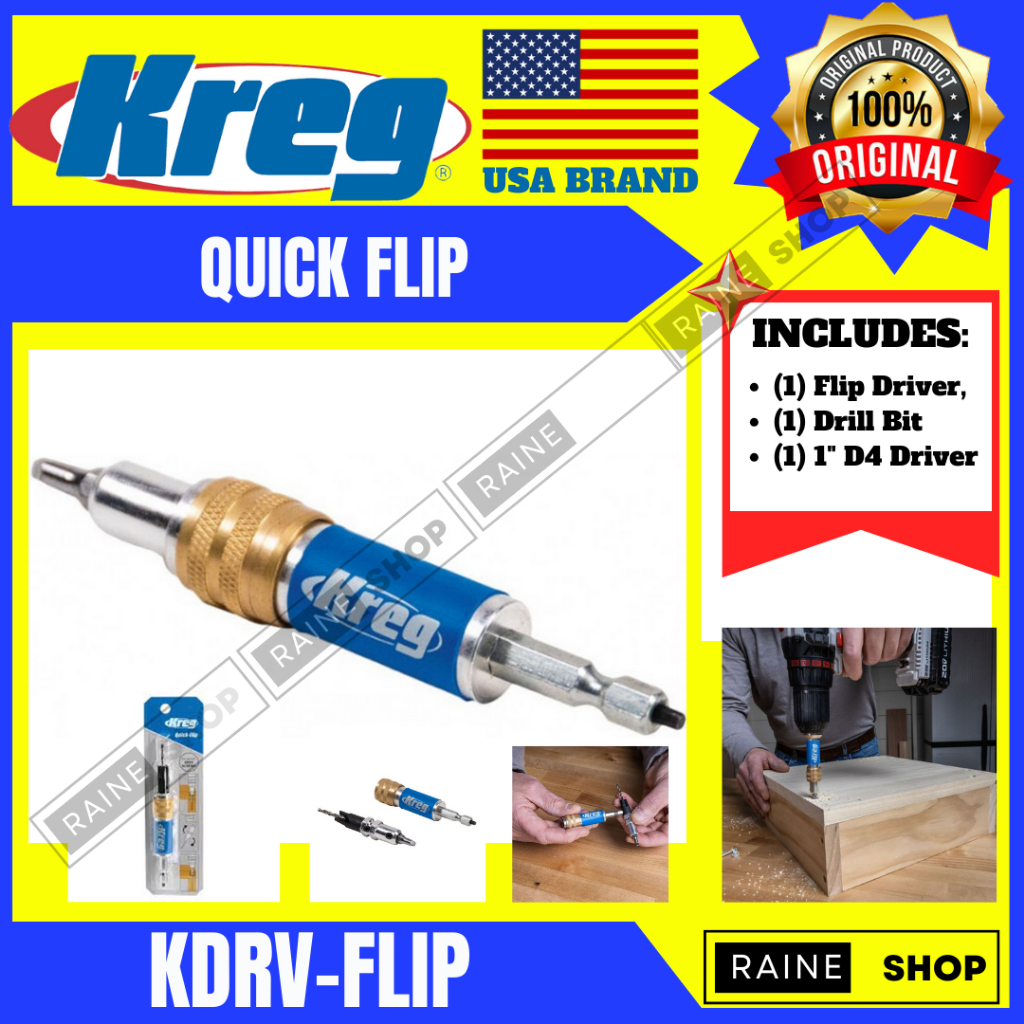 Kreg Quick Flip Drill Bit and Driver KDRVFLIP Shopee Philippines