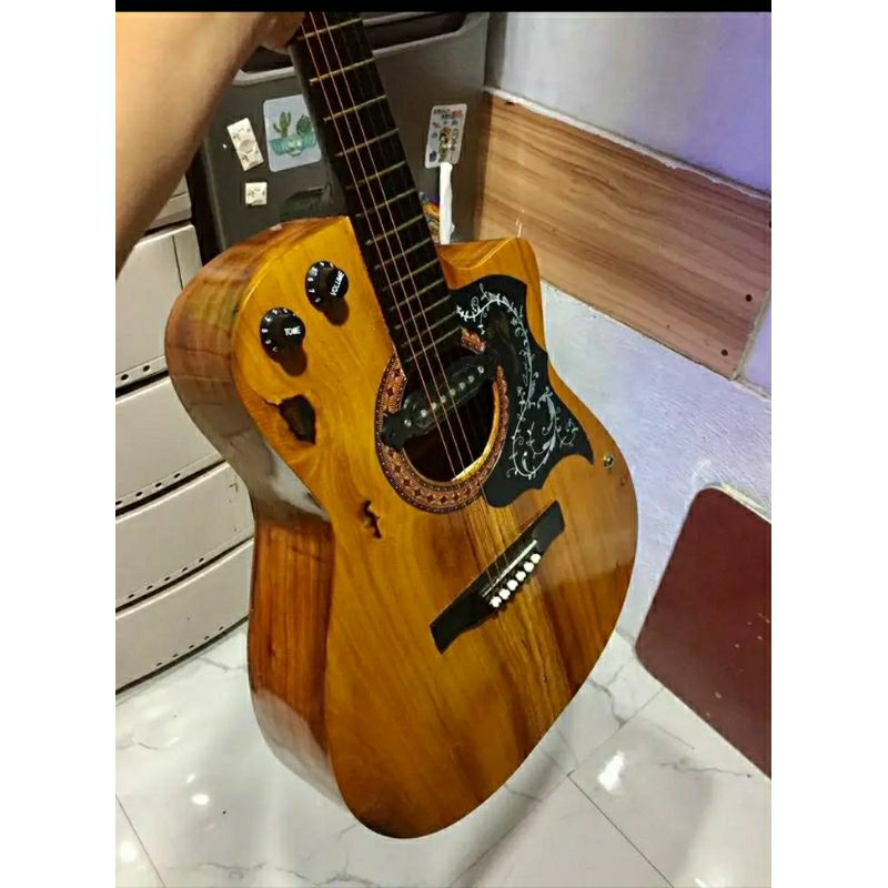 (cebu made)SOLID LANGKA wood guitar FREE NAME! low action guitar w