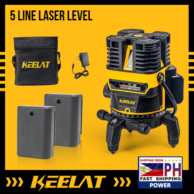 KEELAT KLL0003 5 Line 6-Point Laser Level 360° Rotary Self-Leveling ...