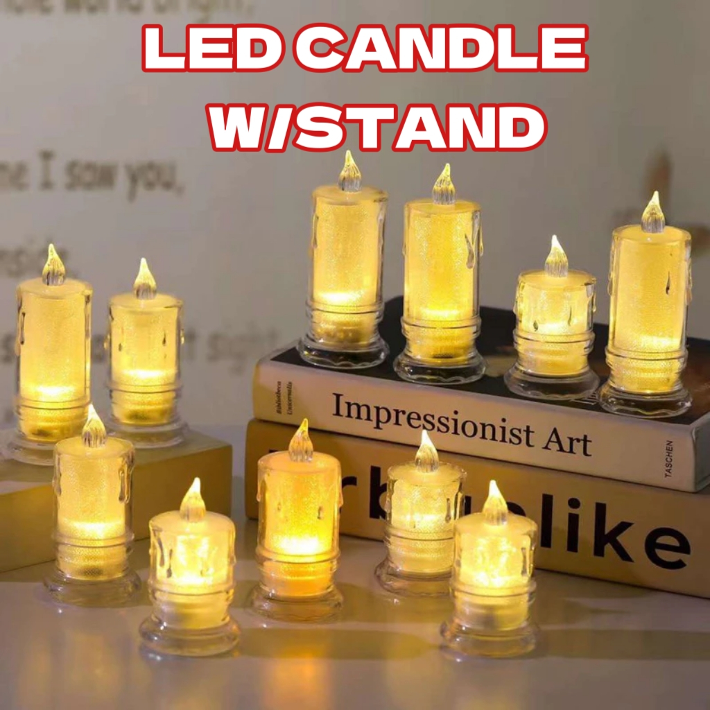 (Free battery) LED Candles Flameless Candle Night Lights Party Wedding ...