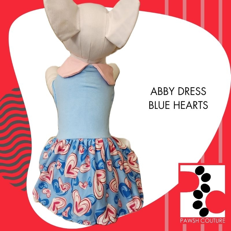 Abby Pet Dress Blue Hearts Shopee Philippines