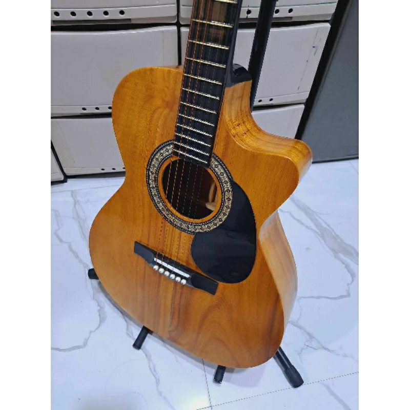 FREE NAME JACKFRUIT wood guitar LOW ACTION Cebu made Shopee Philippines
