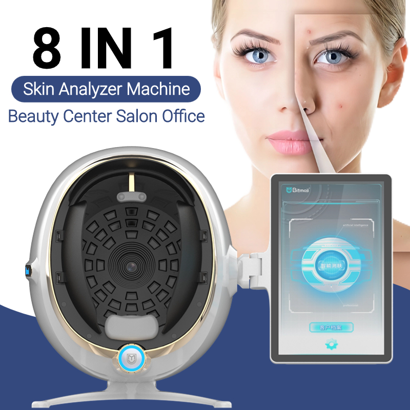 Skin Analyzer BitMoji MAX AI Smart 3D Detector 8 Spectrum Digital Deep