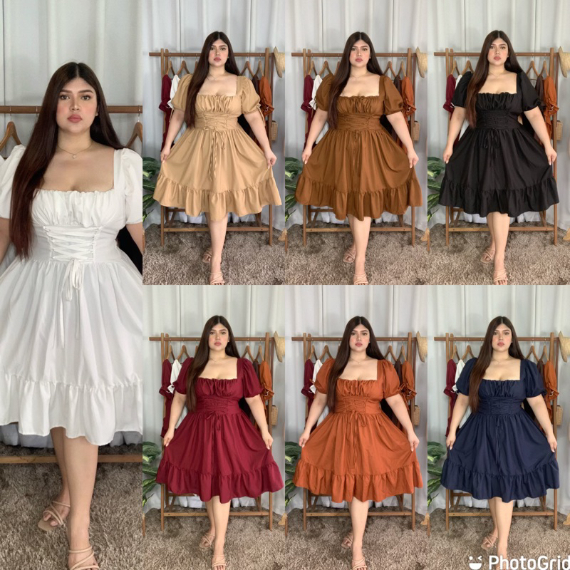 PLUS SIZE: NICOLE CORSET DRESS | Shopee Philippines