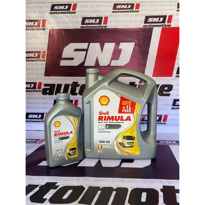SHELL RIMULA R4 5liter+”1LITER FREE” DIESEL ENGINE OIL (100% authentic ...