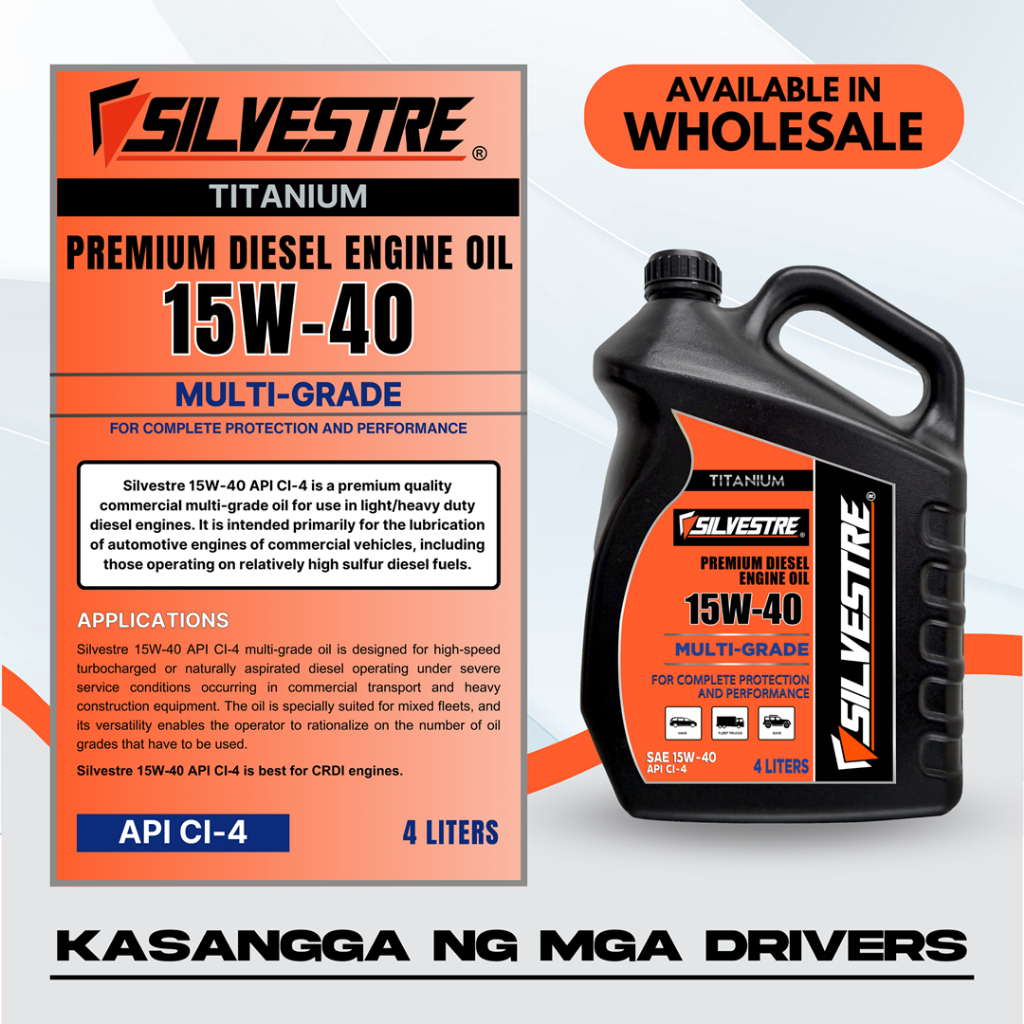 SILVESTRE 15W-40 Multi-Grade Diesel Engine Oil (API CI4) 4 Liters ...
