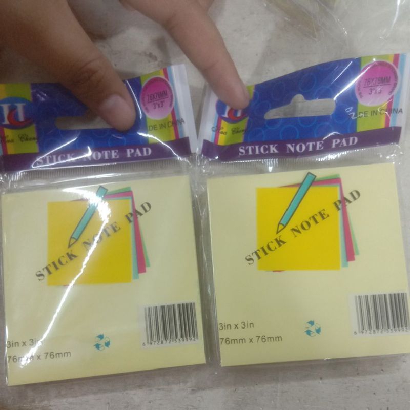 Stick note pad 76 x 76mm 3in x 3in one pack 4. colors | Shopee Philippines