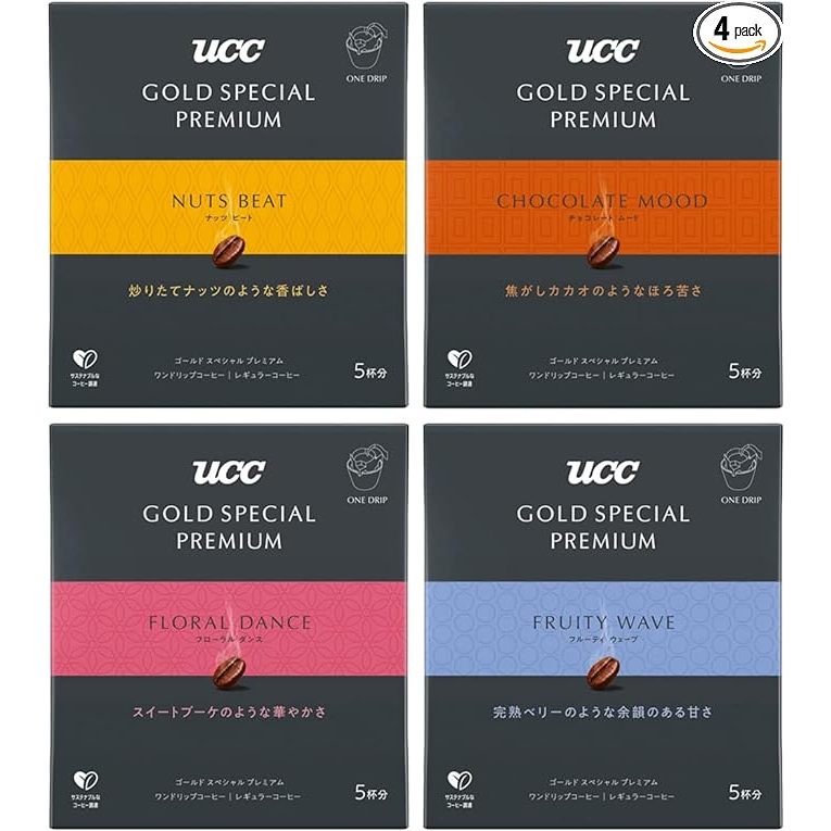 UCC GOLD SPECIAL PREMIUM 5 cups of drip coffee Assorted 4 types set 1
