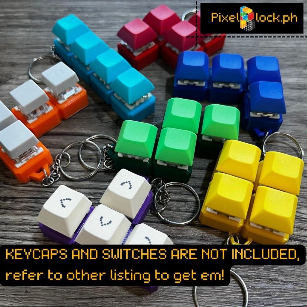 Fidget Keychain Toy Tetris Mechanical Keyboard Switch Tetromino WASD ...