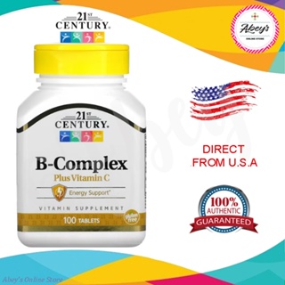 Buy 21st Century B Complex Plus Vitamin C Tablets 100's Online in