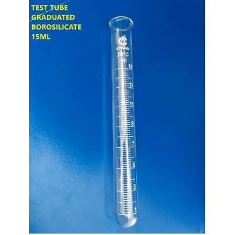 15ML TEST TUBE GRADUATED BOROSILICATE GLASS | Shopee Philippines