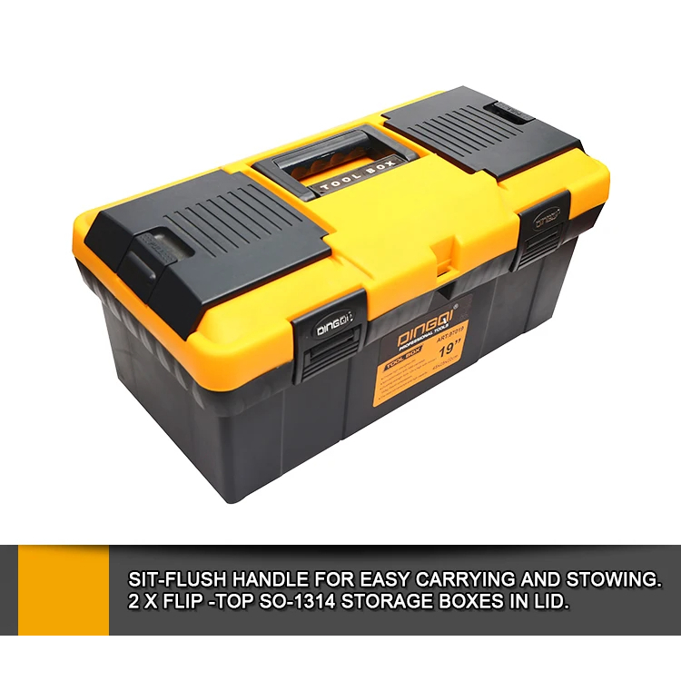 19” Component Plastic Tool Storage Box Multifunction Heavy Duty Tool ...