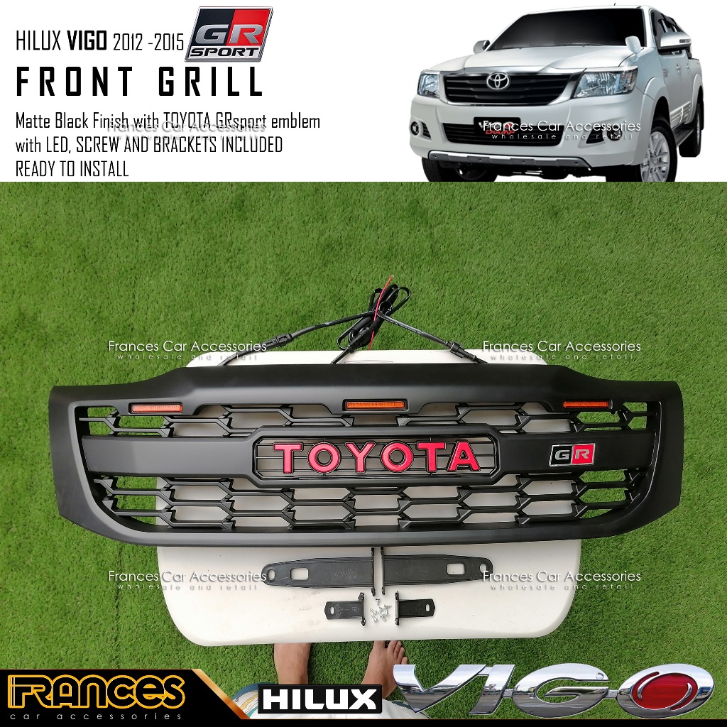 Toyota Hilux Vigo 20122015 GRS Designed with Led Front Bumper Grill