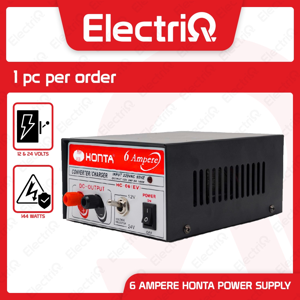 Electriq l Honta ACDC Converter Charger Power Supply 12V & 24V 6A 144W