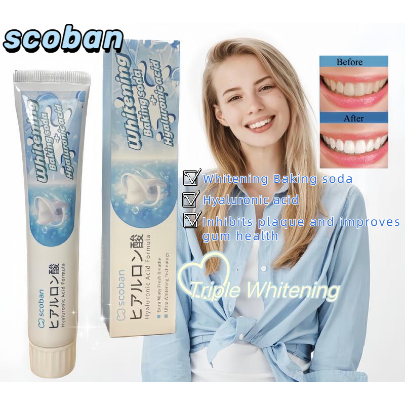 Japanese Hyaluronic Acid 37 DualEffect Whitening Toothpaste Freshens