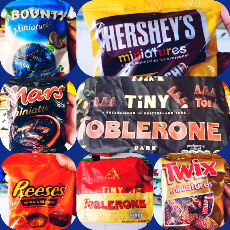 Twix , Bounty , Mars , Toblerone , Reeses chocolates Miniatures 131g ...