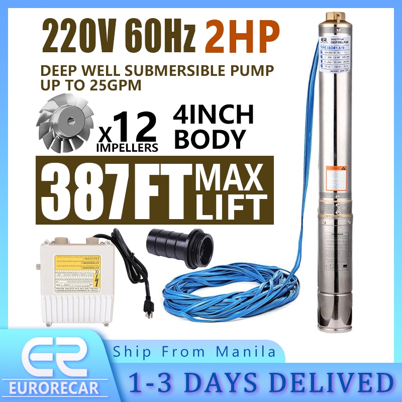 220V Stainless Steel Deep Well Pump High Lift Single Phase Agricultural ...