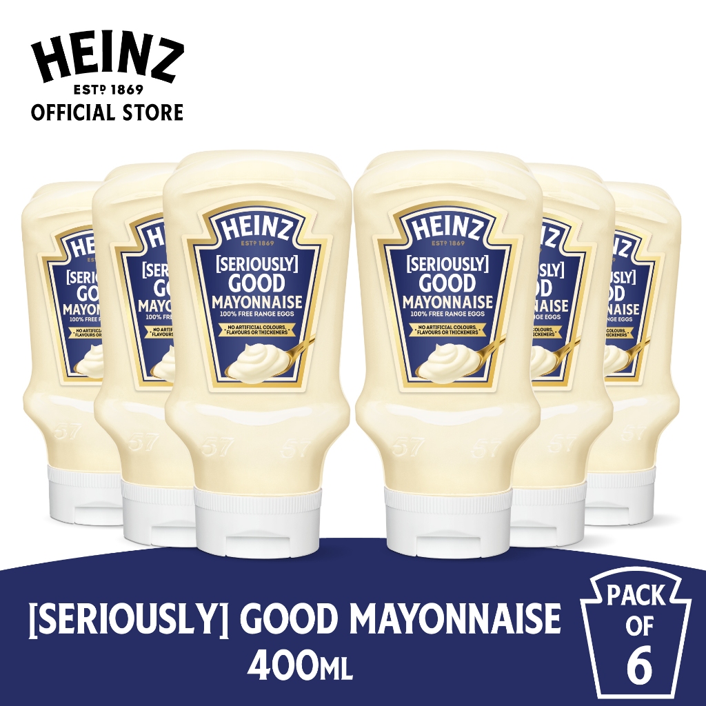 Heinz Seriously Good Mayonnaise Squeeze Bottle 400ml (Pack of 6 ...