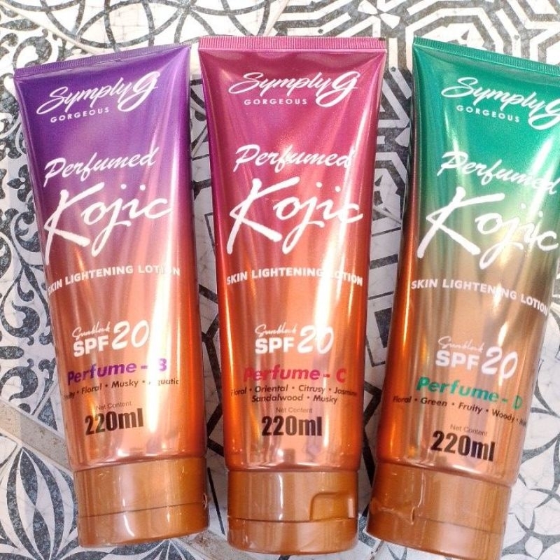 Simply G Perfumed Kojic Skin Lightening Lotion SPF20 220 ml Shopee