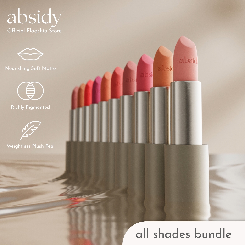 Absidy Cashmere Kiss Matte Lipstick [Set of 10 All Shades] Shopee