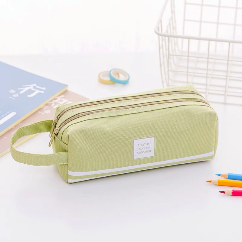 LSY Large Capacity Canvas Pencil Case, Pencil Bag, Pen Pouch, Makeup ...