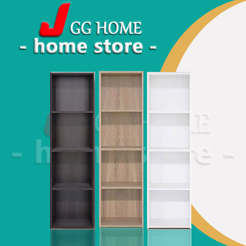 JGG 3/4 tier wooden utility cabinet/bookcase/storage cabinet | Shopee ...