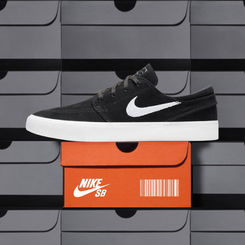 Nike stefan janoski clearance black and white suede