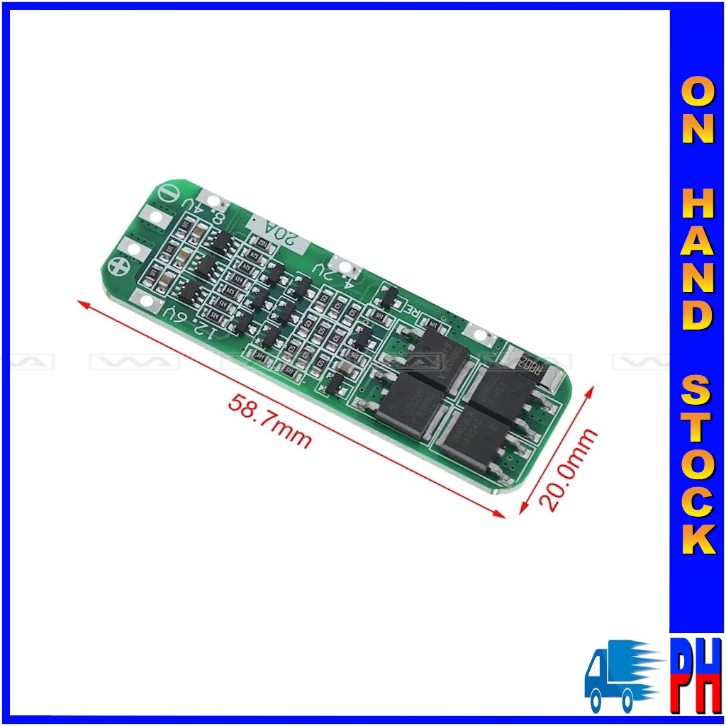 3S 12.6V 20A Li-ion Lithium Battery 18650 PCB BMS Protection Board ...