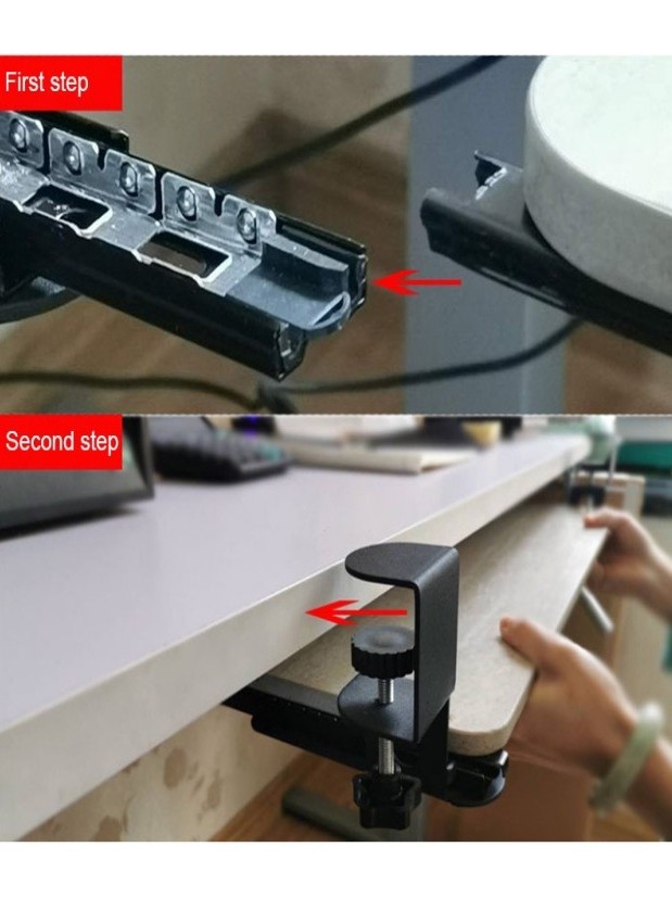 No hole keyboard bracket slide rail keyboard bracket no desktop clamp ...
