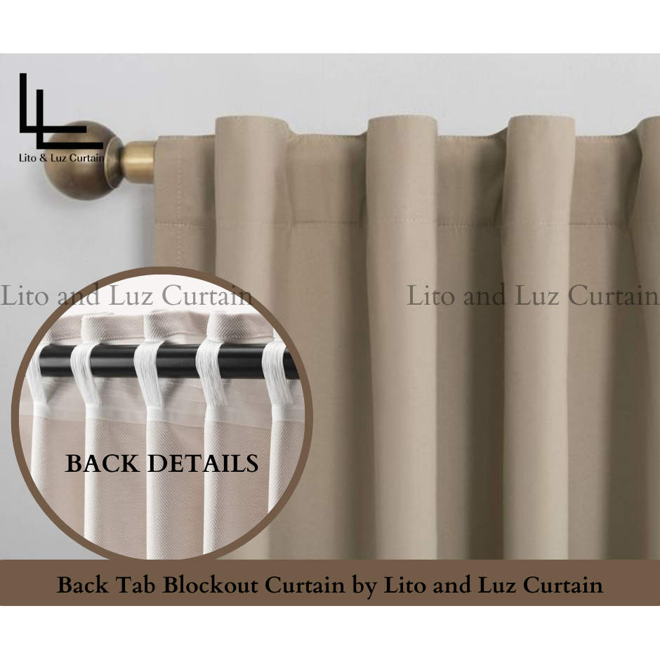 Back Tab Blockout Curtains I No rings IKEYA inspired curtains I Elegant ...