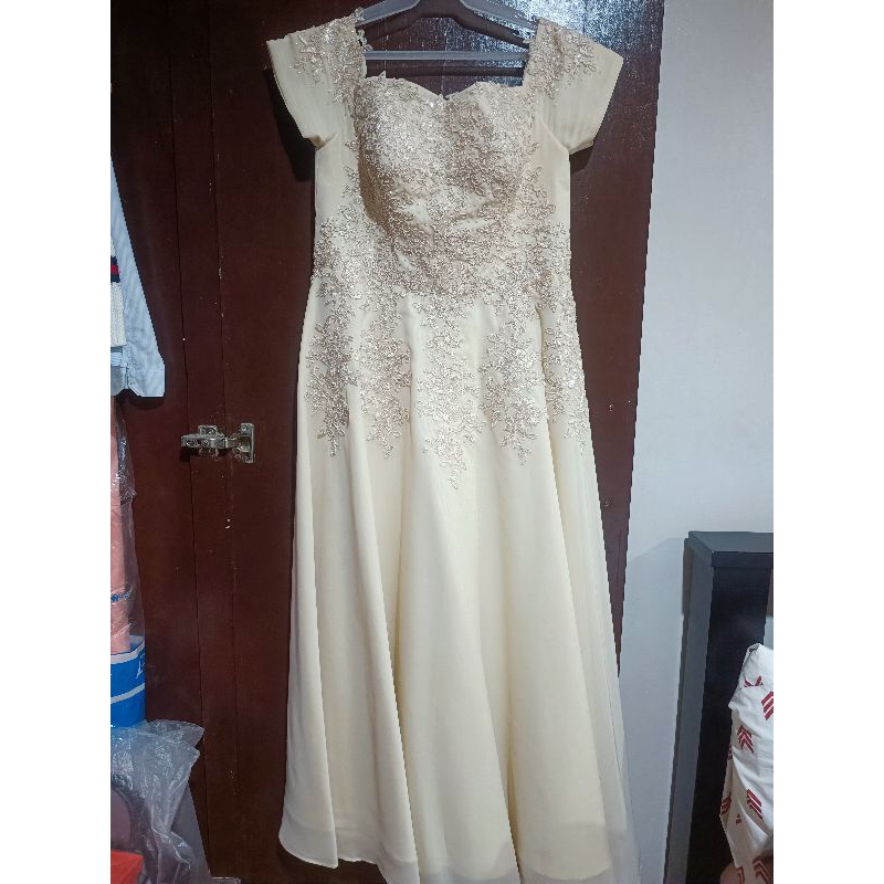 Preloved Long Gown for events, celebrations, ninang,, wedding. You