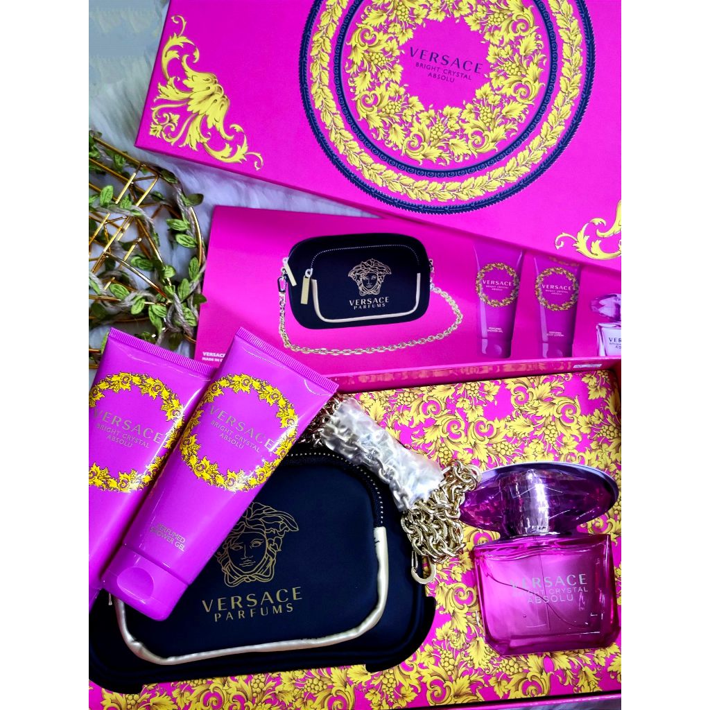 Versace Bright Crystal Absolu Setx4 Edp Spray + Shower Gel + Lotion
