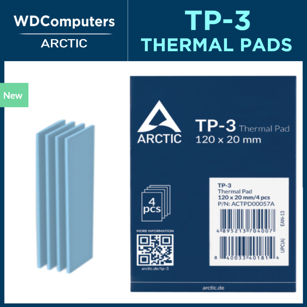 ARCTIC Thermal Pads TP3. High Performance Thermal Pads for GPU and