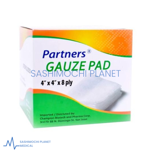 Gauze Pad Sterile 4”x4” x 8ply 28x24 Mesh 1 BOX (100pcs) Shopee