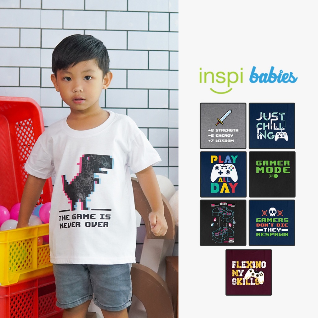 INSPI Babies T Shirt for Boys Kids Fashionable Printed Tshirt For Boys