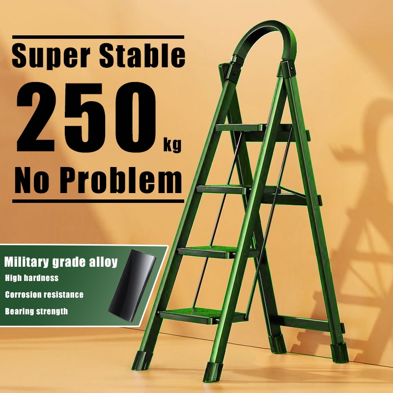 3/4/5/6 Step Ladder Foldable Aluminum Household Steel Ladder Stepping