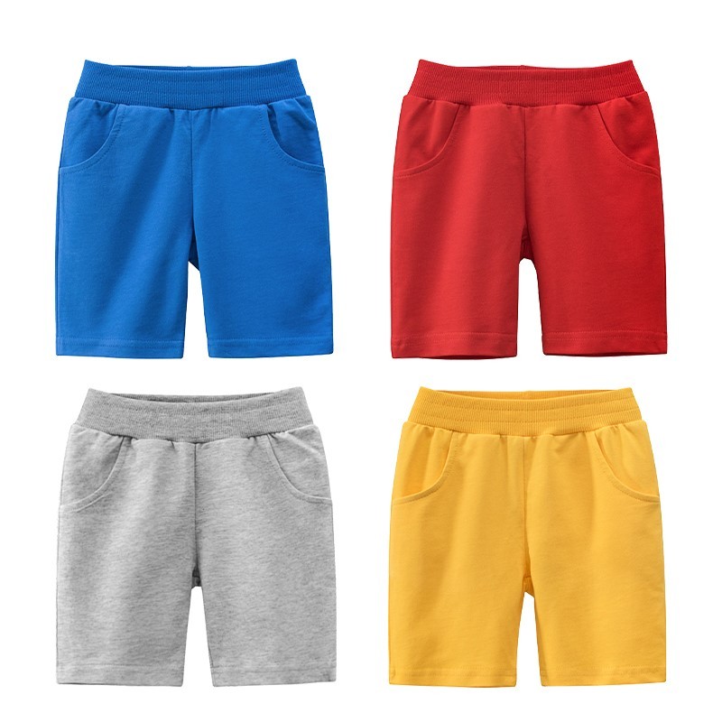 Happy Kids 1-9Y Summer Beach Short Pants Plain Shorts for Baby Clothing ...