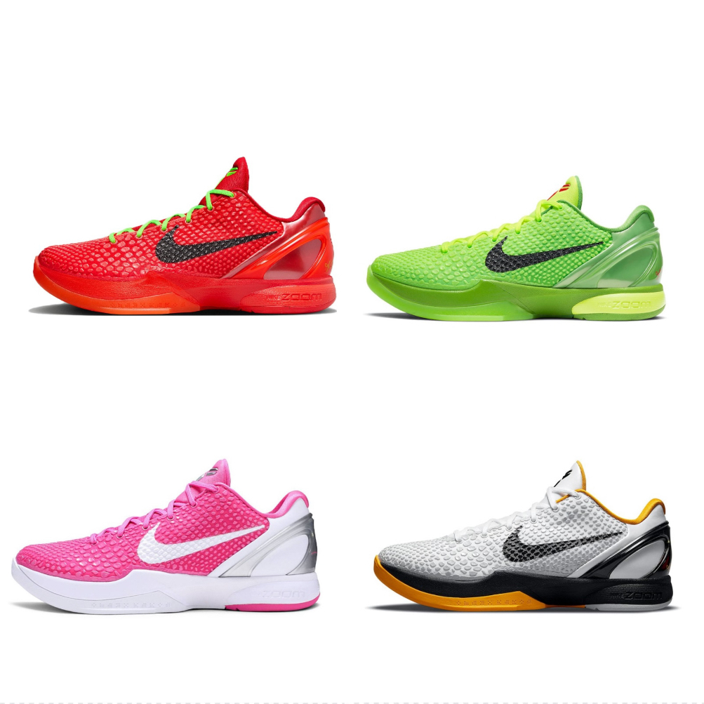 Kobe 6 Protro "Reverse Grinch" Basketball Shoes For Men With Box