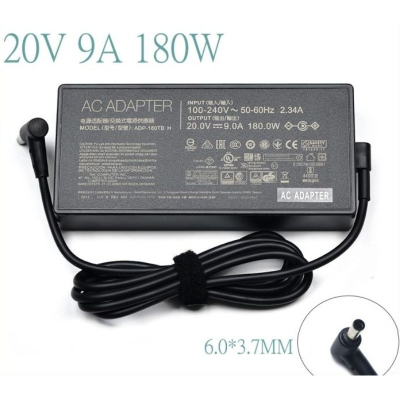 Asus 20V 9A 180W 6.0x3.7mm ADP-180TB H AC Adapter for Asus ROG Zephyrus ...