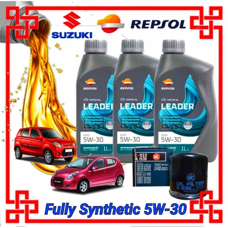Suzuki Alto and Celerio Change Oil Package Repsol 5W30 Fully Synthetic
