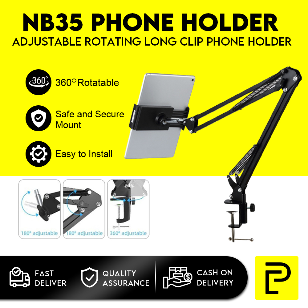 Popcorn Adjustable Microphone Suspension Boom Scissor Arm Stand ...